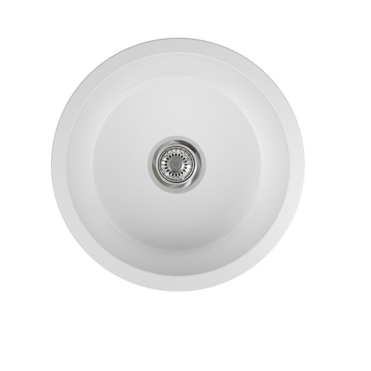 Yorkshire Bar Undermount Fireclay 18.5 in. Round Single Bowl Kitchen Sink with Grid and Strainer in White