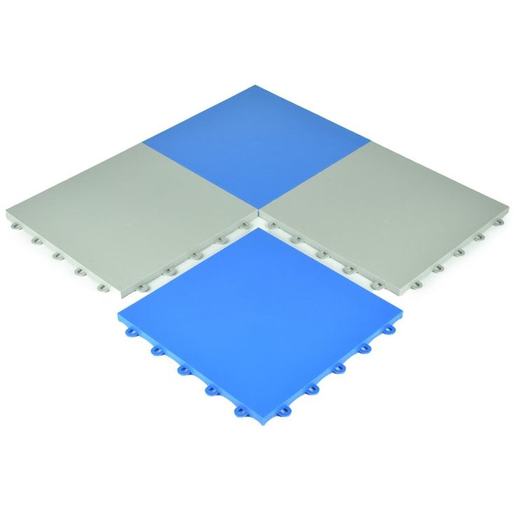 Greatmats Court Floor Flat Top Light Gray 12-1/8 in. x 12-1/8 in. x 5/8 in. Interlocking Modular Floor Tile (Case of 24)