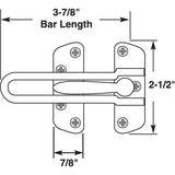 Diecast, Antique Brass Plated, Swing Bar Door Guard - Super Arbor
