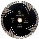 Whirlwind USA 7 in. Turbo 8-Teeth Segmented Diamond Saw Blade Granite Marble Concrete Cutting