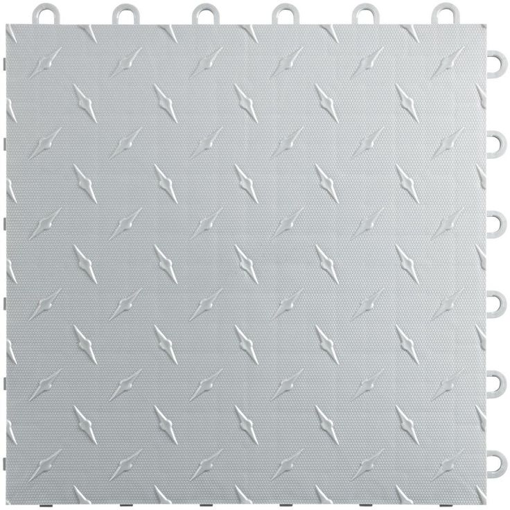 Swisstrax 12 in. W x 12 in. L Jet Black Diamondtrax Home Modular Polypropylene Flooring (50-Tile/Pack) (50 sq. ft.)