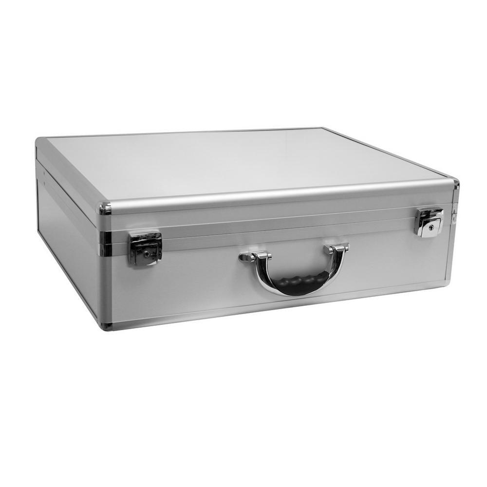 16.75 in. Smooth Aluminum Tool Case with Foam in Silver - Super Arbor