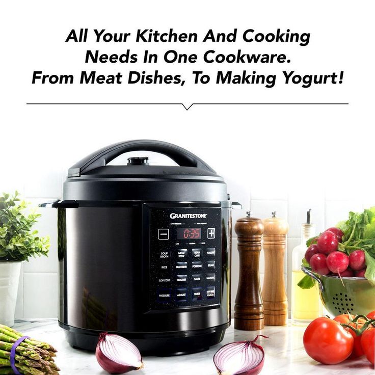 6 Qt. Black Electric Triple Layer Titanium Coating Multi-Pressure Cooker with Built-In Timer and Pre-Settings