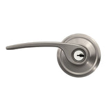 Schlage F51 Merano Merano Satin Nickel Reversible Keyed Entry Door Handle