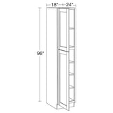 Home Decorators Collection Washington 24 in. W x 24 in. D x 90 in. H Assembled Plywood Pantry Kitchen Cabinet in Onyx with 4 ROT Soft Close