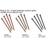Valley View Industries 9 in. L Dark Brown Landscape Anchor Spikes (24-Quantity)