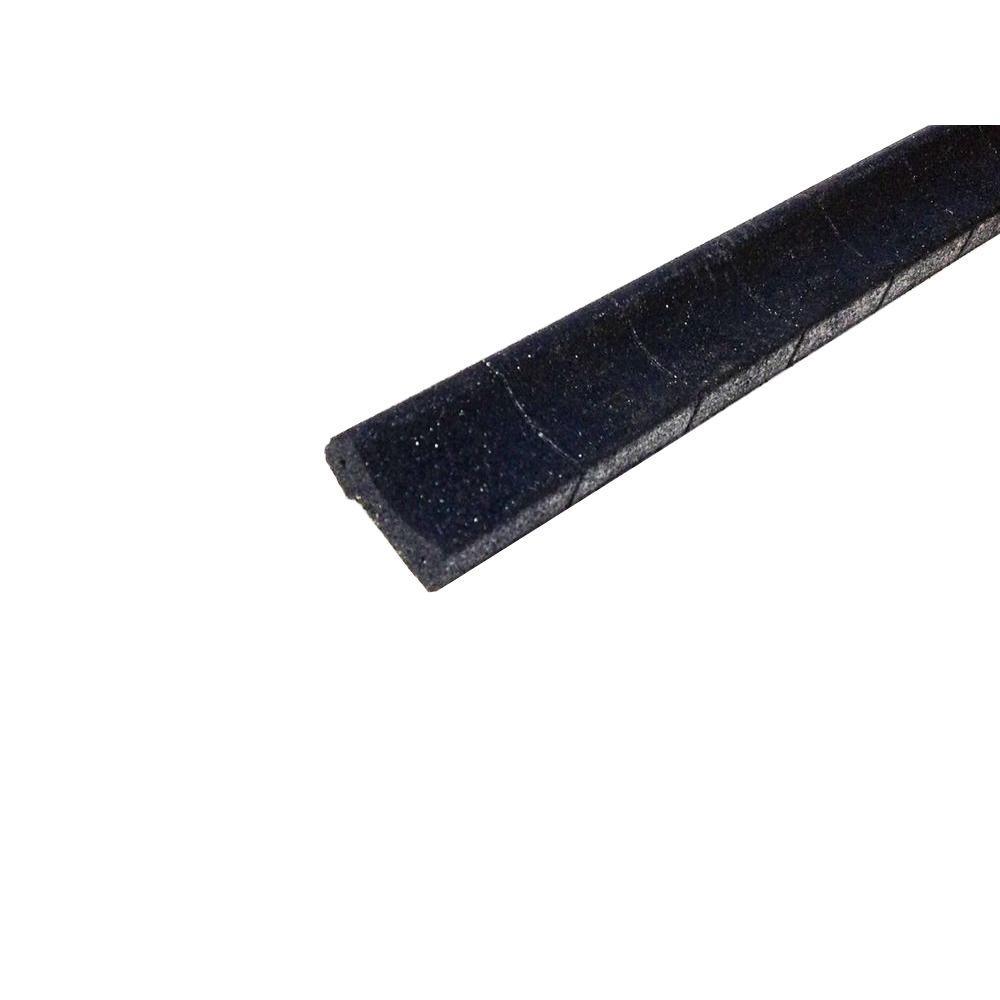 4 ft. Brown Rubber Curb Landscape Edging (4-Pack) - Super Arbor