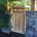 3.5 ft. H W x 6 ft. H H Western Red Cedar Flat Top Horizontal Lattice Fence Gate - Super Arbor