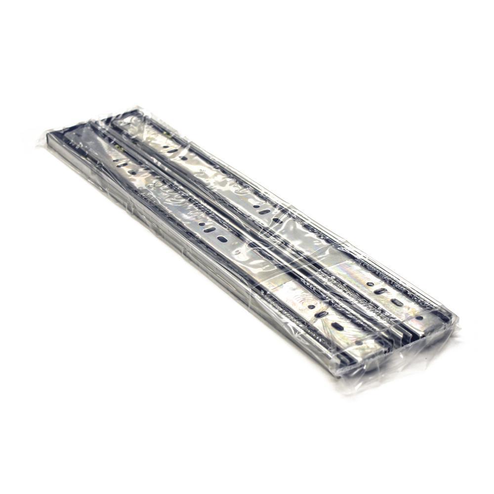 16 in. Push to Open Side Mount Full Extension Ball Bearing Drawer Slide with Installation Screws (1-Pair) - Super Arbor