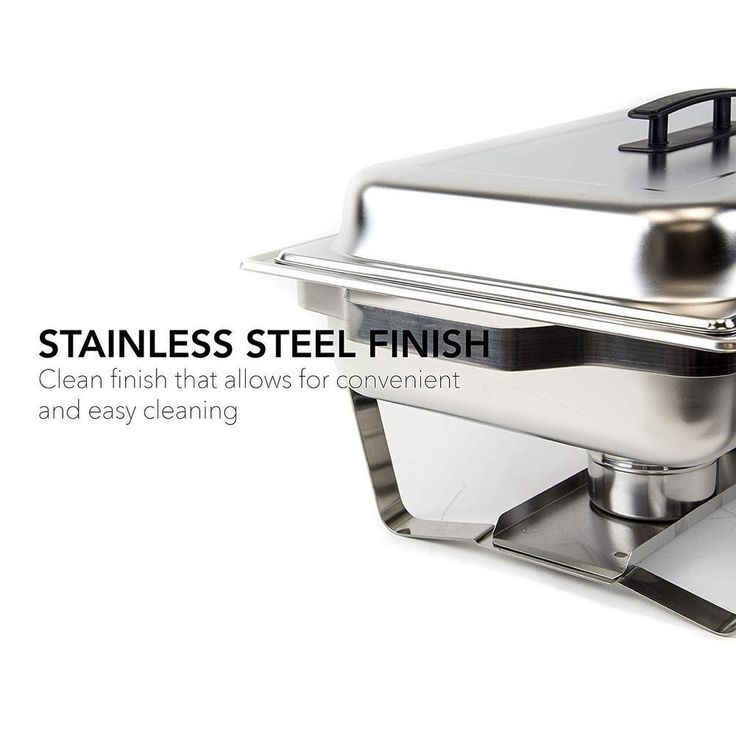 8 Qt. Stainless Steel Chafing Dish x 2-Chafer with 2-Full Size Pan and 2-Half Pans