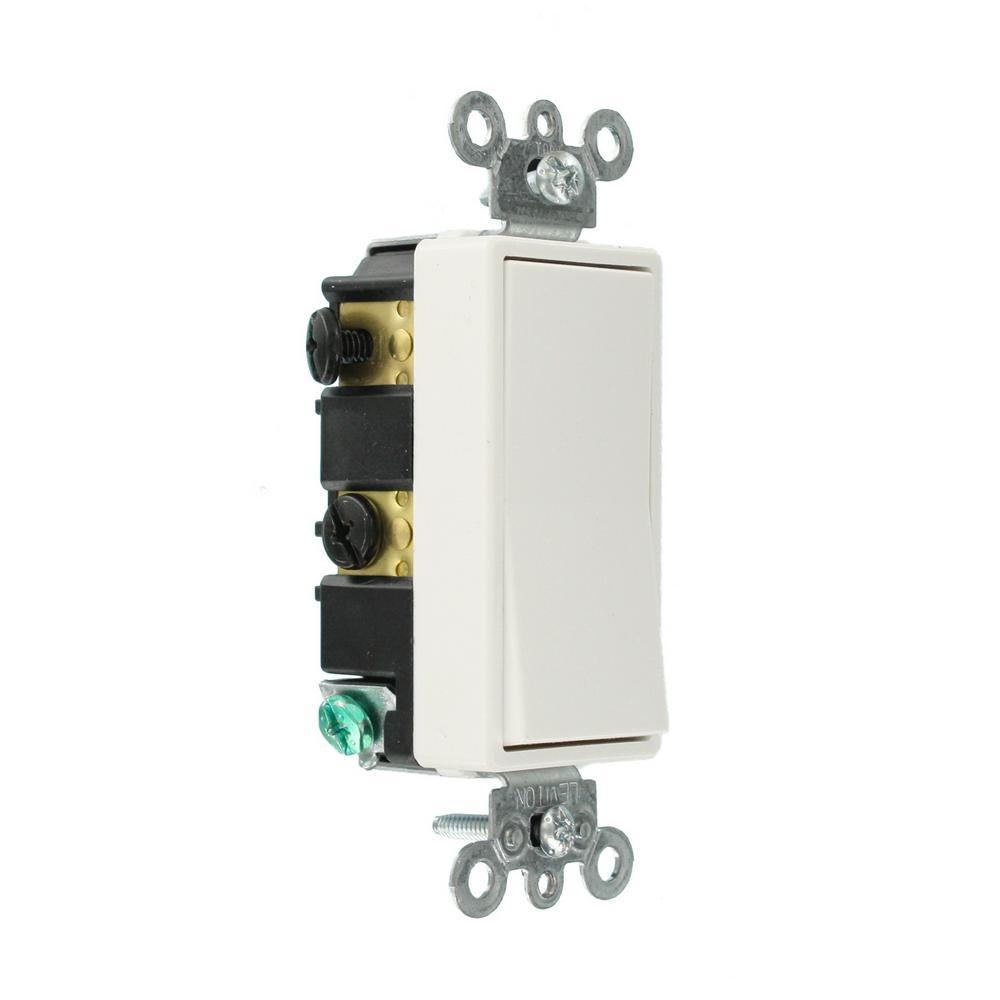 15 Amp Decora Residential Grade 4-Way Lighted Rocker Switch, White - Super Arbor