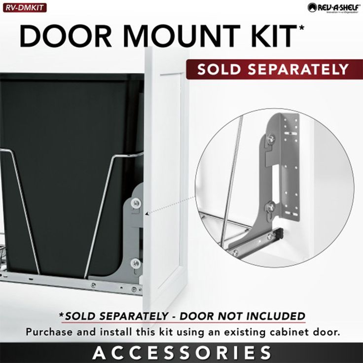 Rev-A-Shelf 50-Quart Plastic Pull Out Trash Can