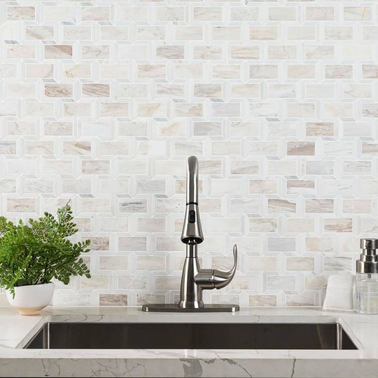 Angora Framework 12 in. x 12 in. x 10mm Polished Marble Mesh-Mounted Mosaic Tile (10 sq. ft./case)