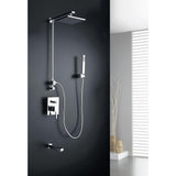 Byne 1-Handle 1-Spray Tub and Shower Faucet with Sprayer Wand in Polished Chrome (Valve Included) - Super Arbor