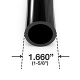 1-1/4 in. x 5 ft. Black Furniture Grade Schedule 40 PVC Pipe (2-Pack) - Super Arbor