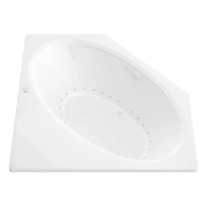 Mali 5 ft. Acrylic Corner Drop-in Air Bath Tub in White - Super Arbor