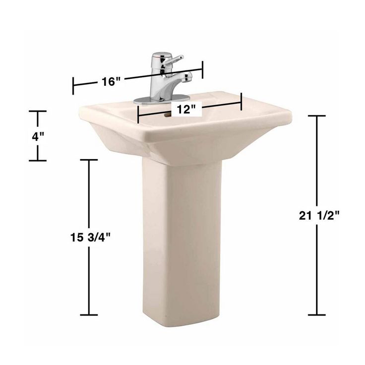 RENOVATORS SUPPLY MANUFACTURING Kinde 21-1/2 in. Height Child Pedestal Bathroom Sink in Biscuit Vessel with Overflow