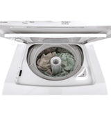 GE Electric Stacked Laundry Center with 2.3-cu ft Washer and 4.4-cu ft Dryer, White, 23.75-in W