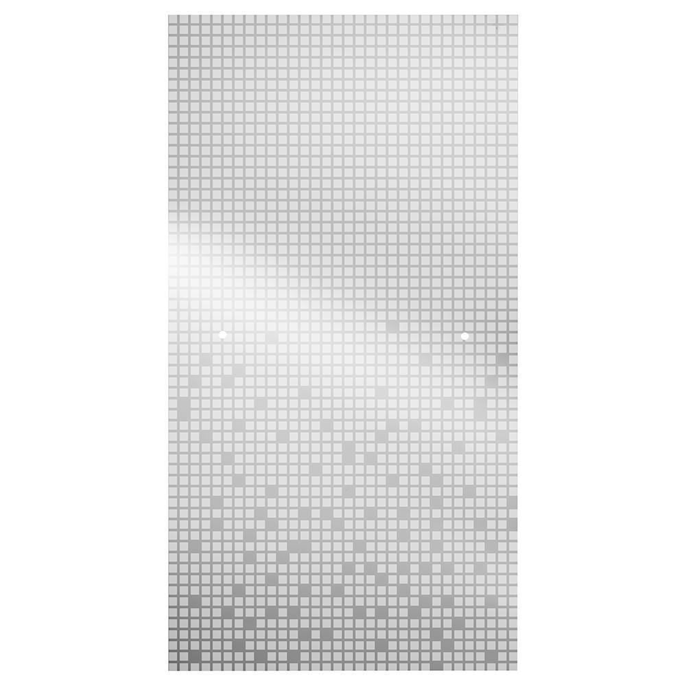 Everly 60 in. x 59-1/4 in. Mod Semi-Frameless Sliding Bathtub Door in Matte Black and 1/4 in. (6mm) Mozaic Glass - Super Arbor