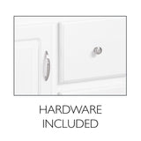 Wyndham RTA 18 in. x 16 in. x 33 in. 1-Door Bath Vanity in White w/ 4 in. Centerset Solid White CM Vanity Top w/ Basin