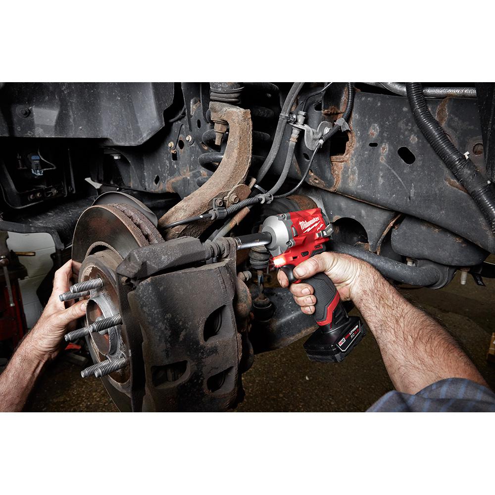 M12 FUEL 12-Volt Lithium-Ion Brushless Cordless Stubby 3/8 in. Impact Wrench & Ratchet Combo Kit (2-Tool) - Super Arbor