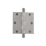 Nostalgic Warehouse 3.5 in. Antique Pewter Ball Tip Residential Hinge with 5/8 in. Radius Corners - Super Arbor