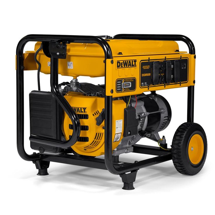 DeWALT 6,500-Watt Gasoline Powered Manual Start Portable Generator with Idle Control, Covered Outlets and CO Protect