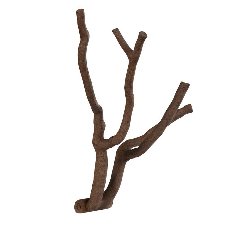 Cast Iron Rustic Decorative Tree Branch Hook Wall Mount