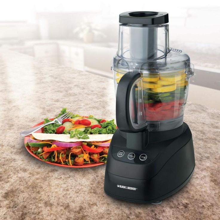 Wide Mouth 10-Cup 2-Speed Black Food Processor