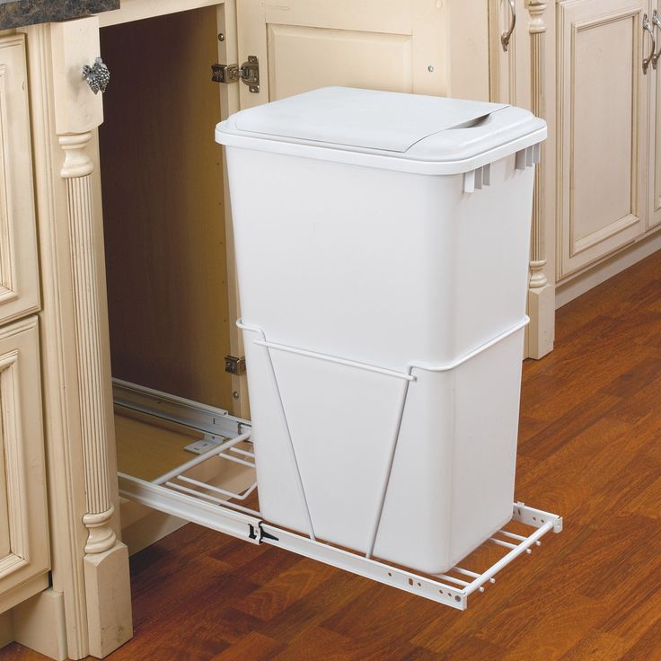 Rev-A-Shelf 50-Quart Plastic Pull Out Trash Can