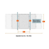 Everbilt Expandable Chain Link 6 ft. W x 4 ft. H Galvanized Steel Fence Gate Kit