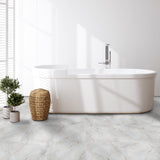 Achim Nexus Self-Adhesive Vinyl Floor Tile, 12 x 12 in, 1.2 mm, Classic White with Grey Veins – 20 Tiles (20 sq ft)