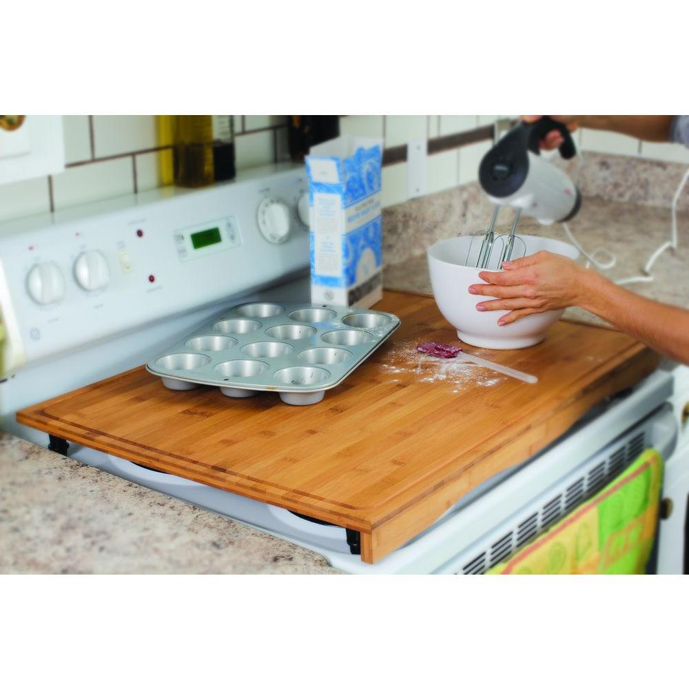 Camco Bamboo 4-Burner Stove Top Work Surface - Super Arbor
