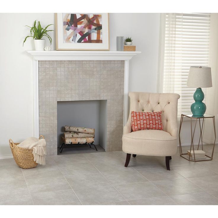 TrafficMaster Portland Stone Gray 18 in. x 18 in. Glazed Ceramic Floor and Wall Tile (17.44 sq. ft. / case)
