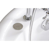 66.9 in. Acrylic Clawfoot Whirlpool Bathtub in White - Super Arbor