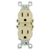 15 Amp Residential Grade Grounding Duplex Outlet, Ivory - Super Arbor