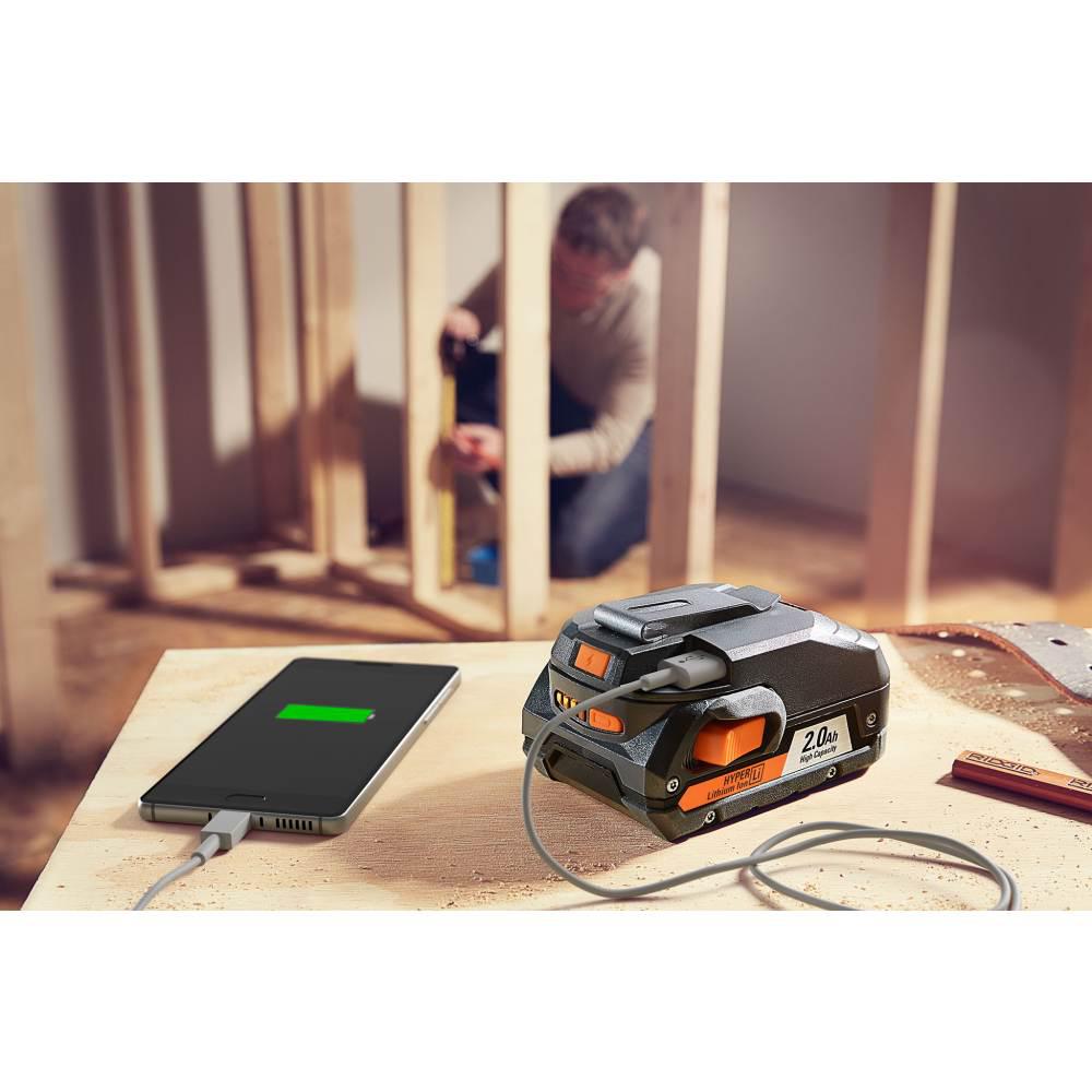 RIDGID 18-Volt Cordless 2-Speed 1/2 in. Compact Drill/Driver Kit with Portable Power Source