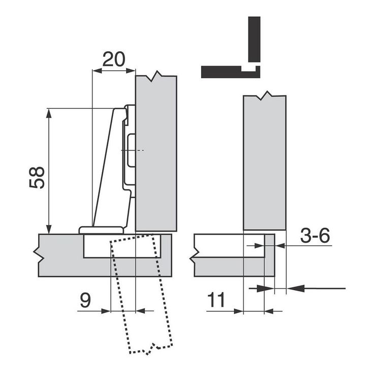 Blum Modul Full-Overlay Frameless Cabinet Hinge (2-Pack)
