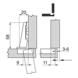 Blum Modul Full-Overlay Frameless Cabinet Hinge (2-Pack)