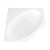Mali 5 ft. Acrylic Corner Drop-in Whirlpool Bath Tub in White - Super Arbor