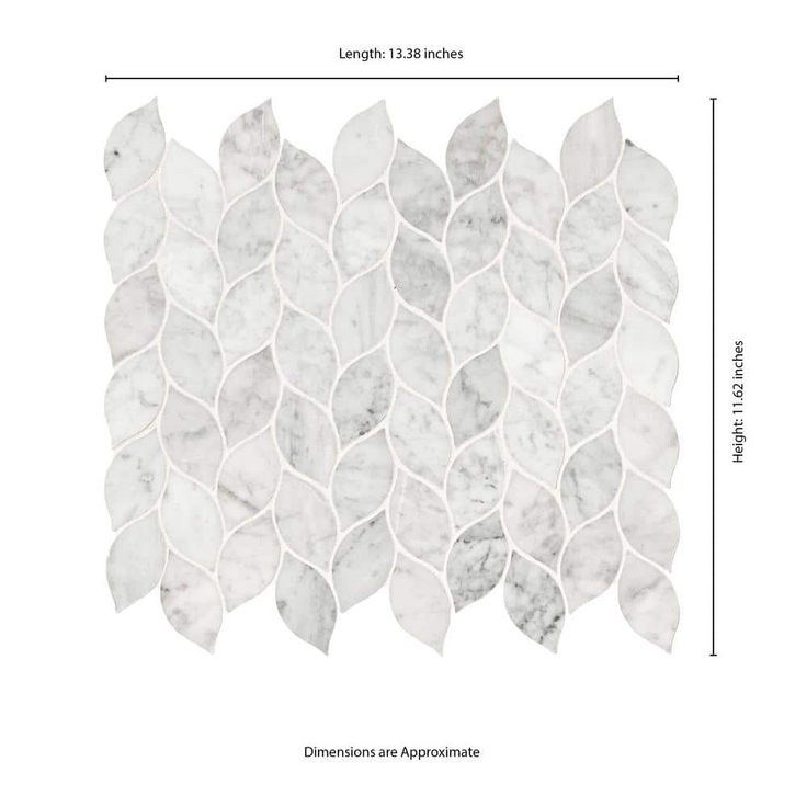 Carrara White Blanco 12 in. x 13 in. Honed Marble Floor and Wall Tile (10.8 sq. ft./Case)
