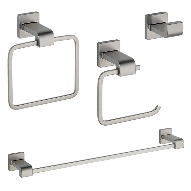 DELTA 4-Piece Arzo Stainless Decorative Bathroom Hardware Set
