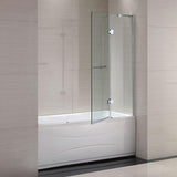 Mia 40 in. x 55 in. Semi-Framed Hinge Tub and Shower Door in Chrome and Clear Glass - Super Arbor