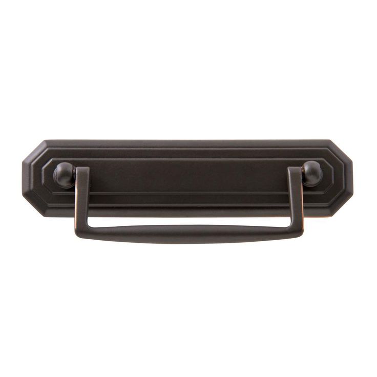 Octagon 4 in. Center-to-Center Oil-Rubbed Bronze Drawer Bail Pull