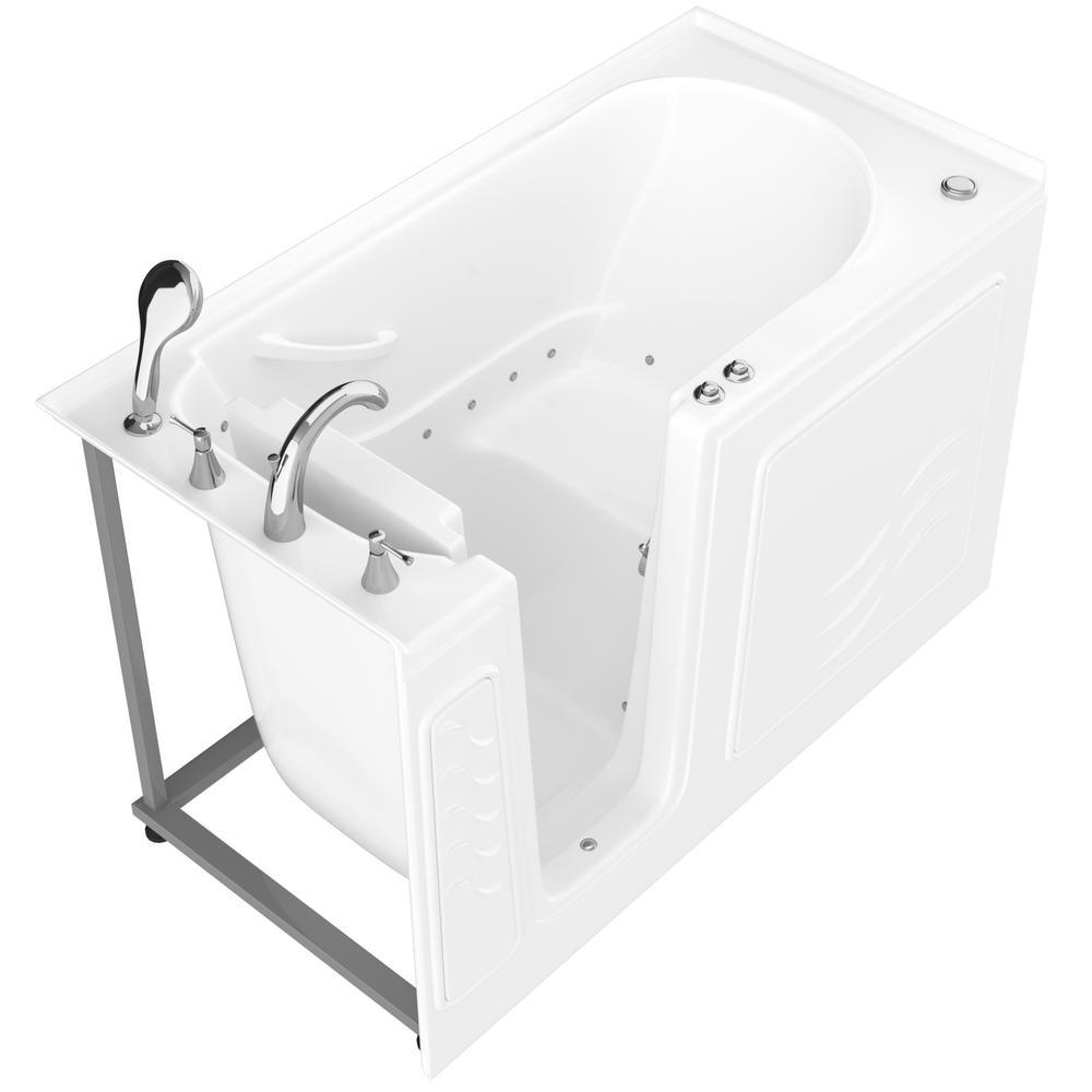 HD Series 30 in. x 60 in. Left Drain Quick Fill Walk-In Air Tub in White - Super Arbor