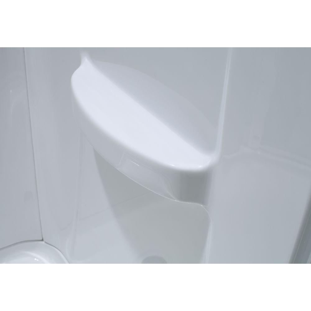 Breeze 36 in. L x 36 in. W x 76 in. H Corner Shower Kit with Reversible Sliding Door and Shower Base - Super Arbor
