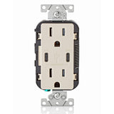 15 Amp 125-Volt Tamper-Resistant Duplex Outlet/30-Watt 6 Amp USB Dual Type-C with Power Delivery In-Wall Charger, White - Super Arbor