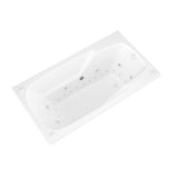Coral Diamond Series 6 ft. Left Drain Rectangular Drop-in Whirlpool and Air Bath Tub in White - Super Arbor