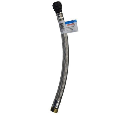 3/4 in. x 18 in. Stainless Steel Push-Fit x Female Pipe Thread Flexi Hose Water Supply Connector - Super Arbor