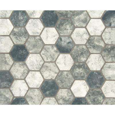 12 in. x 12 in. x 6 mm Urban Tapestry Hexagon Matte Glass Mesh-Mounted Mosaic Tile (1 sq. ft.)